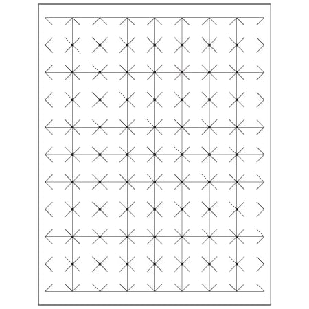 Bsc Preferred 1 x 1'' White Rectangle Security Slit Laser Labels, 8000PK BUY00019231